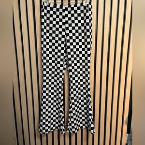 Checkered Elastic Flares (XL) - Boutique